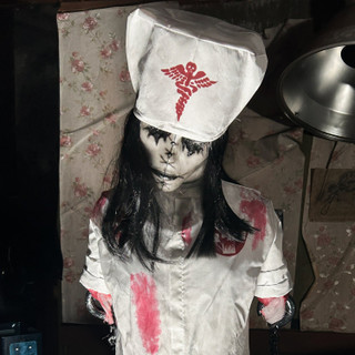 5.2-Ft. Animatronic Convulsing Nurse by Tekky Halloween Decoration with Motion-Activated Sounds