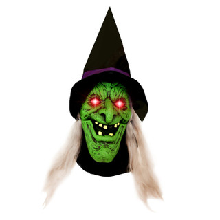 15.1-Ft. Animatronic Witch with Lights and Sound, Outdoor Halloween Decoration