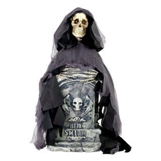 3-Ft. Touch-Activated Rising Reaper with Tombstone Halloween Accessory