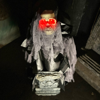 3-Ft. Touch-Activated Rising Reaper with Tombstone Halloween Accessory