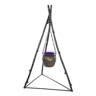 4.7-Ft. Touch-Activated Animated Witch Cauldron Halloween Accessory