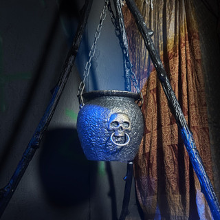 4.7-Ft. Touch-Activated Animated Witch Cauldron Halloween Accessory