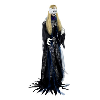 5.9-Ft. Touch-Activated Animated Standing Masquerade Lady Halloween Animatronic