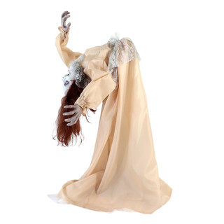 3.4-Ft. Touch-Activated Animated Possessed Backbend Lady Halloween Animatronic