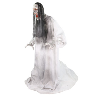 5.9-Ft. Motion-Sensor Lurching Woman Halloween Animatronic by Tekky