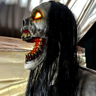 5.9-Ft. Motion-Sensor Lurching Woman Halloween Animatronic by Tekky