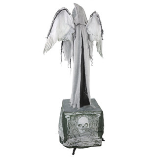 5.5-Ft. Animatronic Haunted Angel Statue with Lights and Sound, Indoor/Covered Outdoor Halloween Decoration