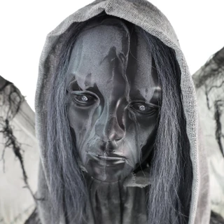 5.5-Ft. Animatronic Haunted Angel Statue with Lights and Sound, Indoor/Covered Outdoor Halloween Decoration