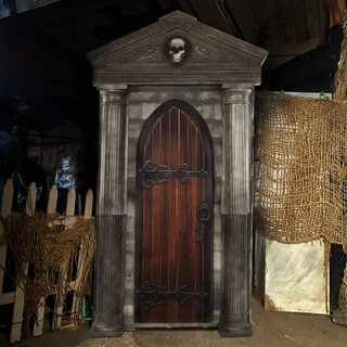 6.7-Ft. Motion-Triggered Mausoleum Halloween Animatronic by Tekky