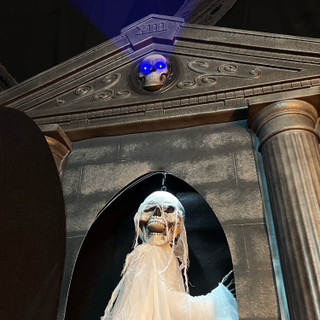 6.7-Ft. Motion-Triggered Mausoleum Halloween Animatronic by Tekky
