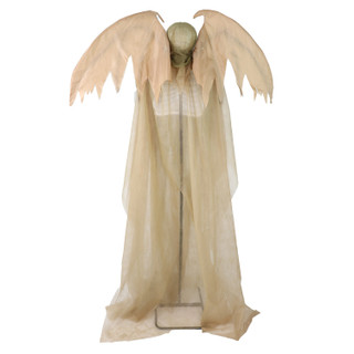 5.5-Ft. Animatronic Reaper with Wings with Lights and Sound, Indoor/Covered Outdoor Halloween Decoration