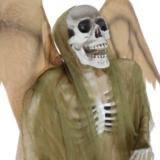 5.5-Ft. Animatronic Reaper with Wings with Lights and Sound, Indoor/Covered Outdoor Halloween Decoration