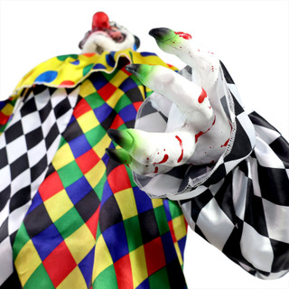5.9-Ft. Voice & Sound-Sensor Clown on Tricycle Halloween Animatronic