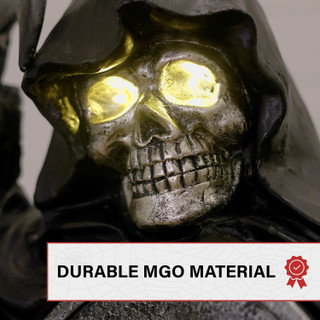 3.3-Ft. Grim Reaper Holding Sickle Statue with LED Eyes
