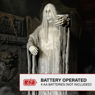 2.6-Ft. Rising Ghost Woman by Tekky, Premium Halloween Animatronic