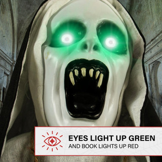 5.3-Ft. Haunted Nun Prop with Lights and Sound