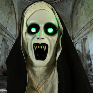 5.3-Ft. Haunted Nun Prop with Lights and Sound