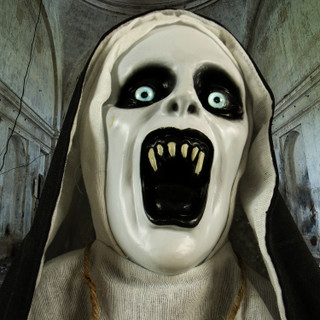 5.3-Ft. Haunted Nun Prop with Lights and Sound