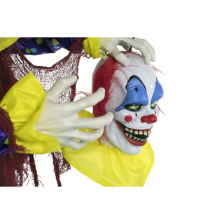 Haunted Hill Farm Life-Size Poseable Animatronic Headless Clown w/ Flashing Red Eyes Otto