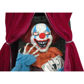 Haunted Hill Farm Animatronic Talking Clown with Flashing Red Eyes Ace