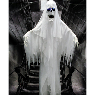 6-Ft. Animatronic Ghost with Lights and Sound, Indoor or Covered Outdoor Halloween Decoration