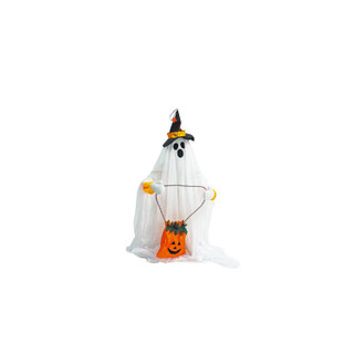 2.3-Ft. Animatronic Ghost with Lights and Music, Indoor or Covered Outdoor Halloween Decoration