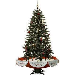 Fraser Hill Farm Let It Snow Series 55 Snowing Musical Christmas Tree w/ Red Base and Snow