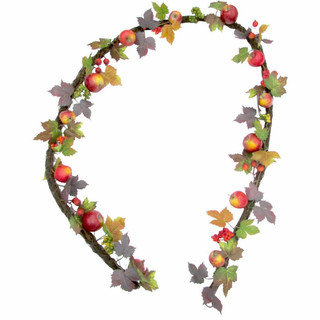 Fraser Hill Farm 9-ft Fall Harvest Garland Decor with Apples and Berries