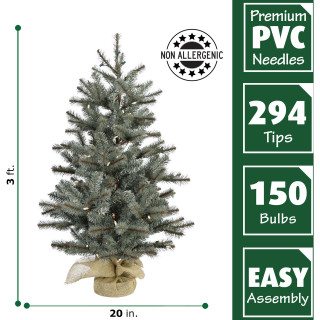 Fraser Hill Farm Heritage Pine Christmas Tree w/ Burlap Base