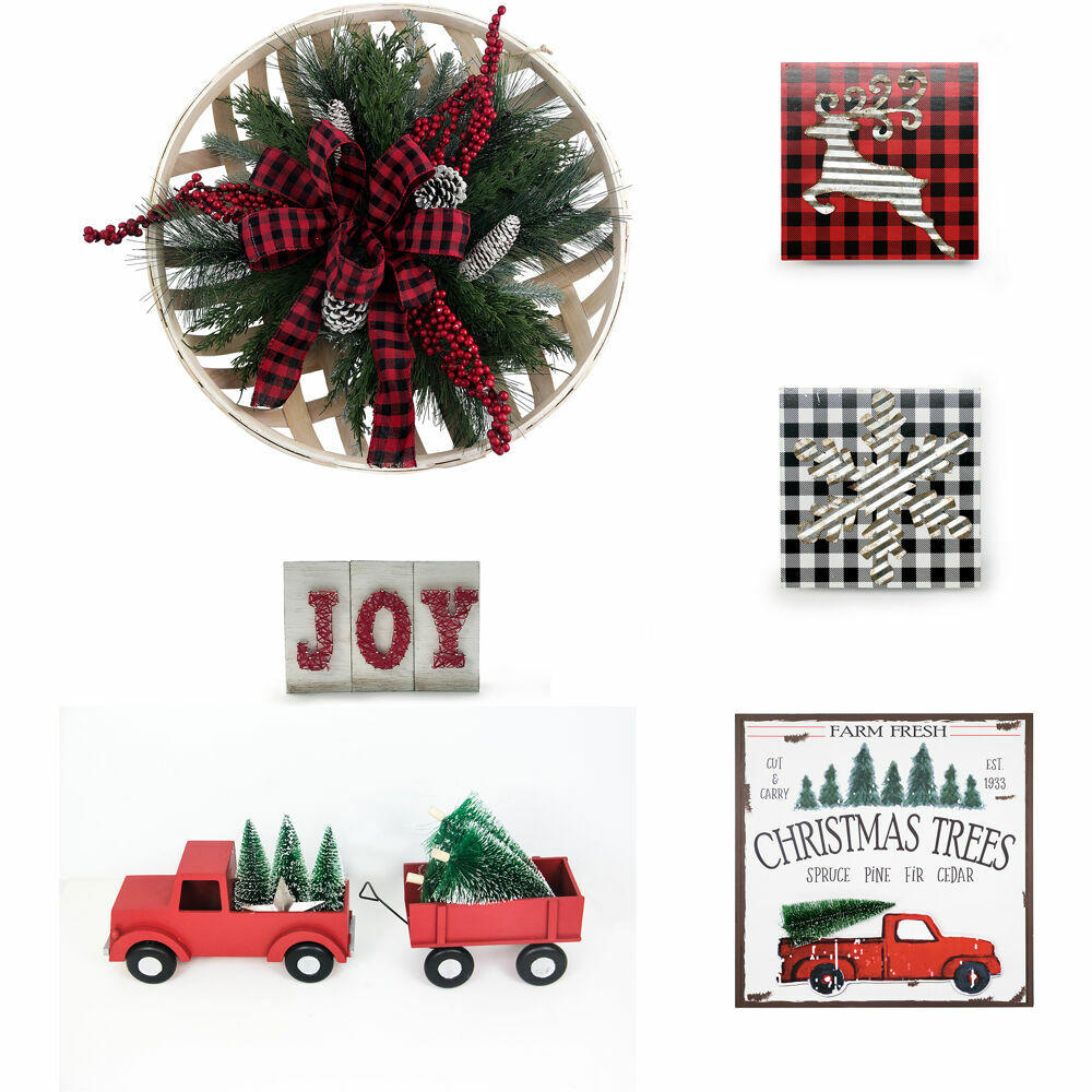 Fraser Hill Farm Bright Christmas 6-Piece Decorating Kit: Wreath