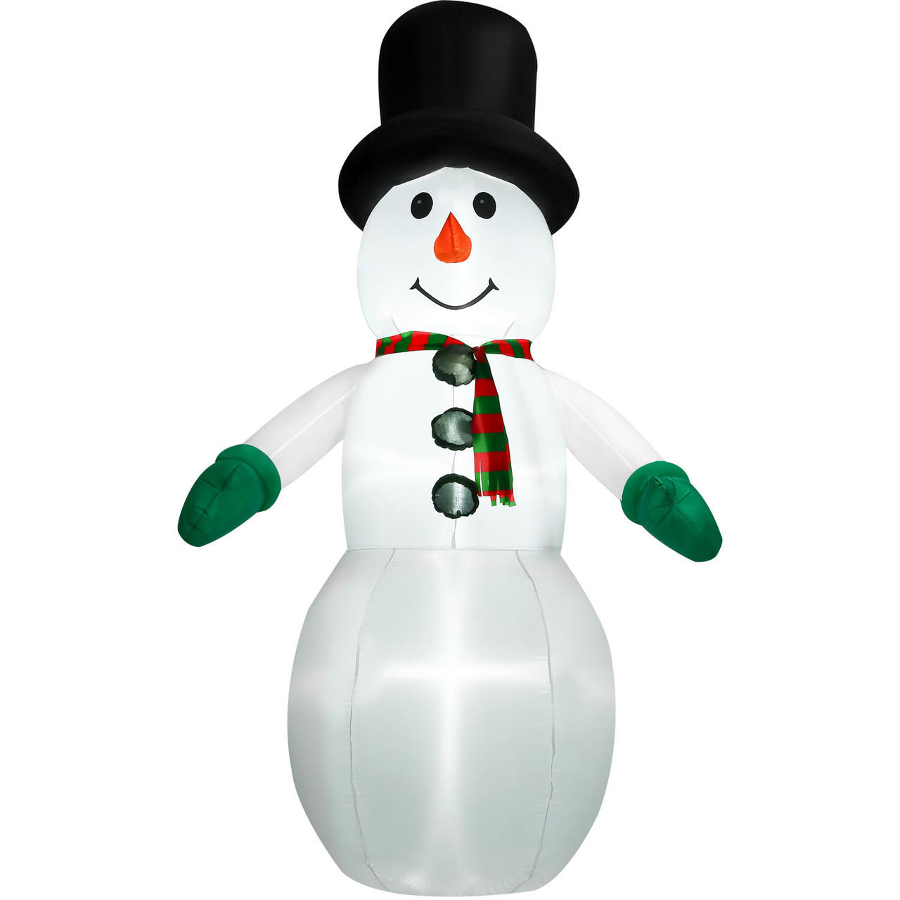 Fraser Hill Farm 10-Ft. Pre-Lit Inflatable Snowman, FHFSNWM101-L