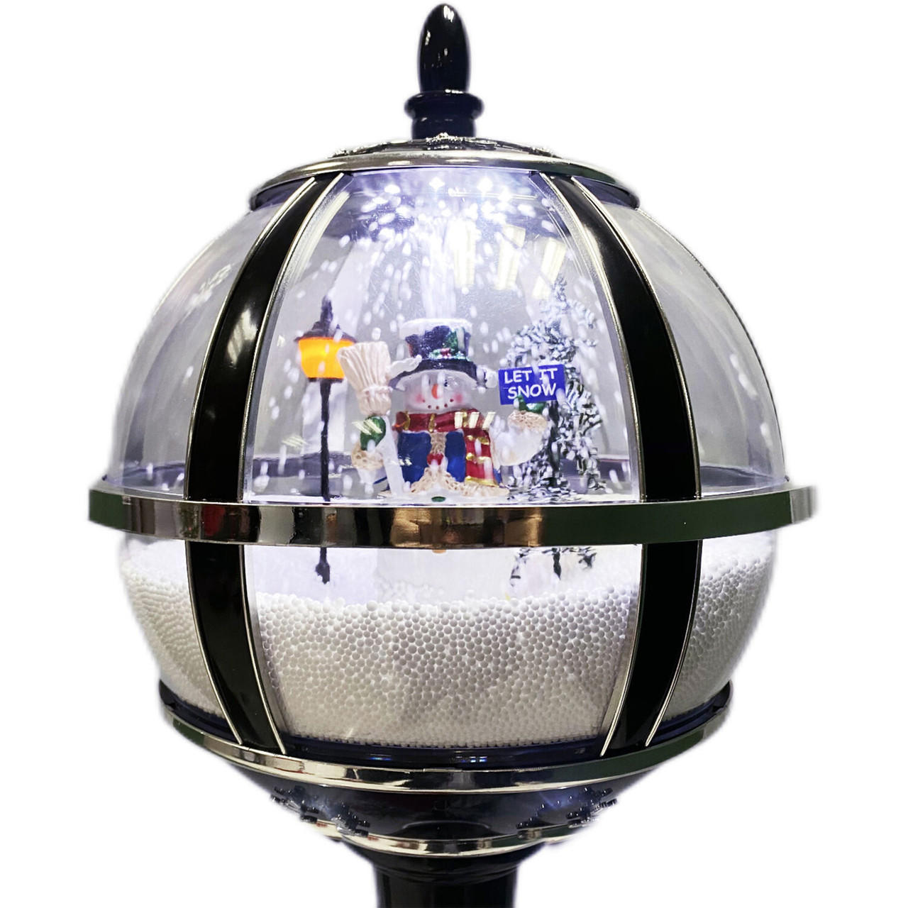 Fraser Hill Farm Let It Snow Series 69-In. Musical Snow Globe Lamp