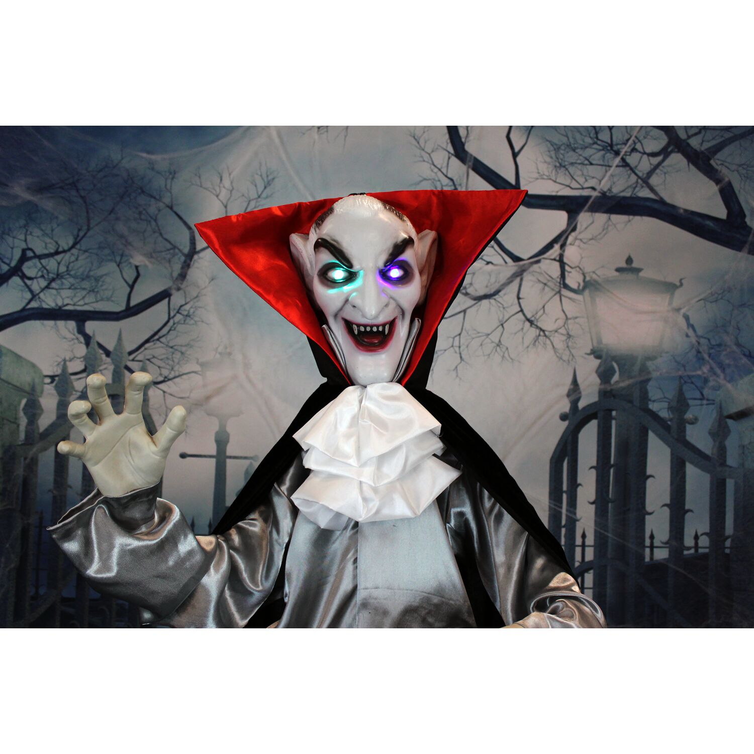 Haunted Hill Farm Vampire Animatronic by Tekky with Lights and