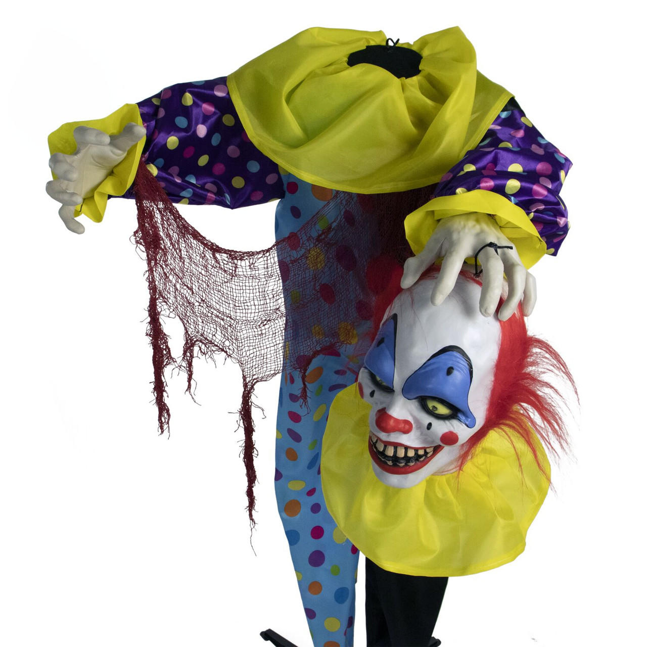 Haunted Hill Farm 56-In. Otto the Animatronic Talking Clown, Indoor or ...