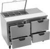 SPED48HC-08-4-CL | 48" Sandwich Prep Table Four Drawers with Clear Lid