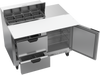 SPED48HC-08C-2 | 48" Sandwich Prep Table Two Drawers One Door with 17" Cutting Board