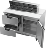 SPED48HC-10-2 | 48" Sandwich Prep Table Two Drawers One Door Standard Top