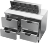 SPED48HC-10-4 | 48" Sandwich Prep Table Four Drawers Standard Top