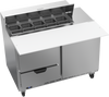 SPED48HC-10C-2 | 48" Sandwich Prep Table Two Drawers One Door with 17" Cutting Board