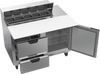 SPED48HC-10C-2 | 48" Sandwich Prep Table Two Drawers One Door with 17" Cutting Board