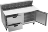 SPED60HC-16C-2 | 60" Sandwich Prep Table Two Drawers One Door with 17" Cutting Board