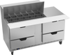 SPED60HC-18M-4 | 60" Sandwich Prep Table Four Drawers Mega Top