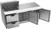 SPED72HC-12M-2 | 72" Sandwich Prep Table Two Drawers Two Doors Mega Top