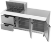 SPED72HC-12M-2 | 72" Sandwich Prep Table Two Drawers Two Doors Mega Top