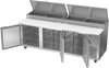 DP93HC | 93" Three Door Pizza Prep Table