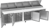 DP119HC | 119" Four Door Pizza Prep Table