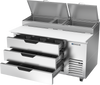 DPD60HC-3 | 60" Three Drawer Pizza Prep Table