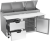 DPD67HC-2 | 67" Two Drawer One Door Pizza Prep Table