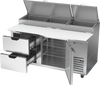 DPD67HC-2 | 67" Two Drawer One Door Pizza Prep Table
