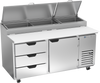 DPD67HC-3 | 67" Three Drawer One Door Pizza Prep Table